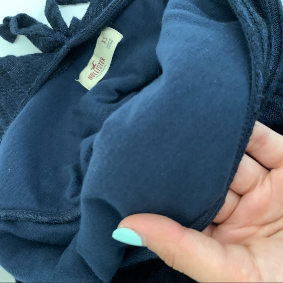 Cozy Hollister Navy Ribbed Sweater Dress - Picture 5 of 5